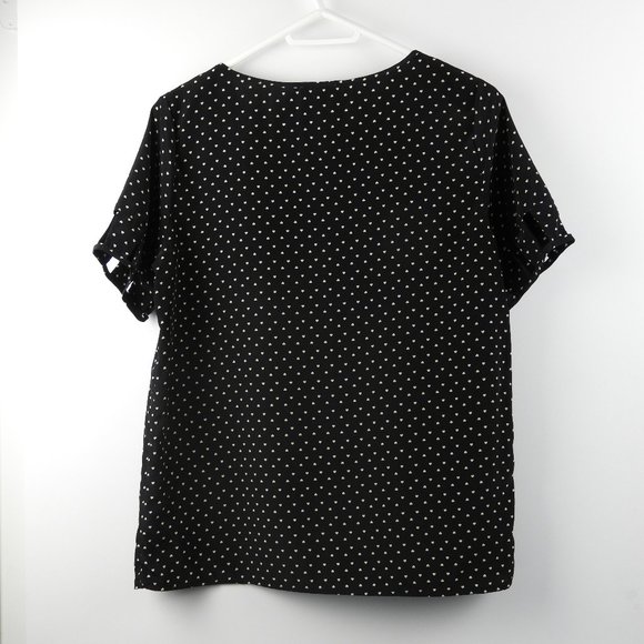 Black Top with White Hearts - Large - Picture 2 of 8